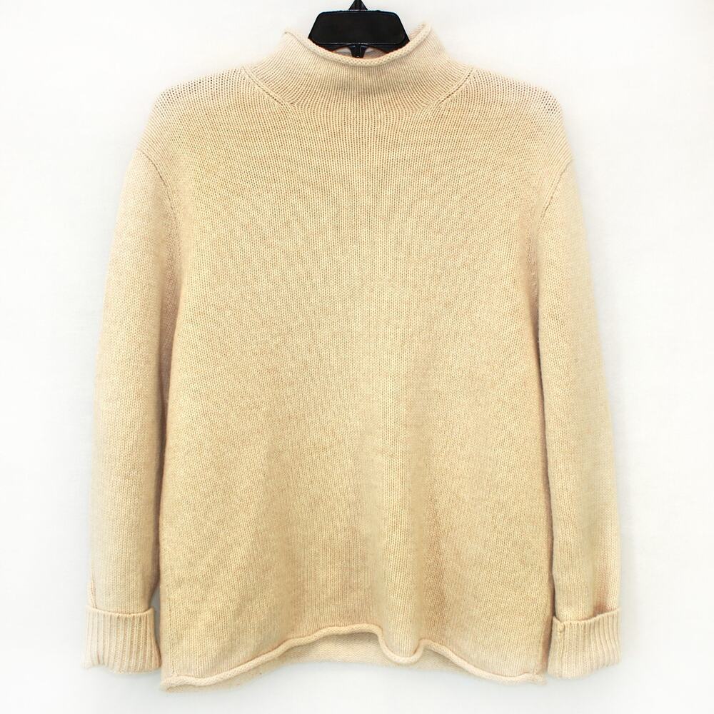 J.Crew Always Sweater Pullover Lambswool Blend Cozy Minimalist Turtleneck Medium